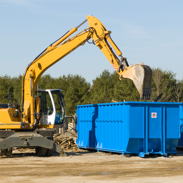 what size residential dumpster rentals are available in Acton